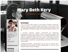 Tablet Screenshot of marybethkery.com